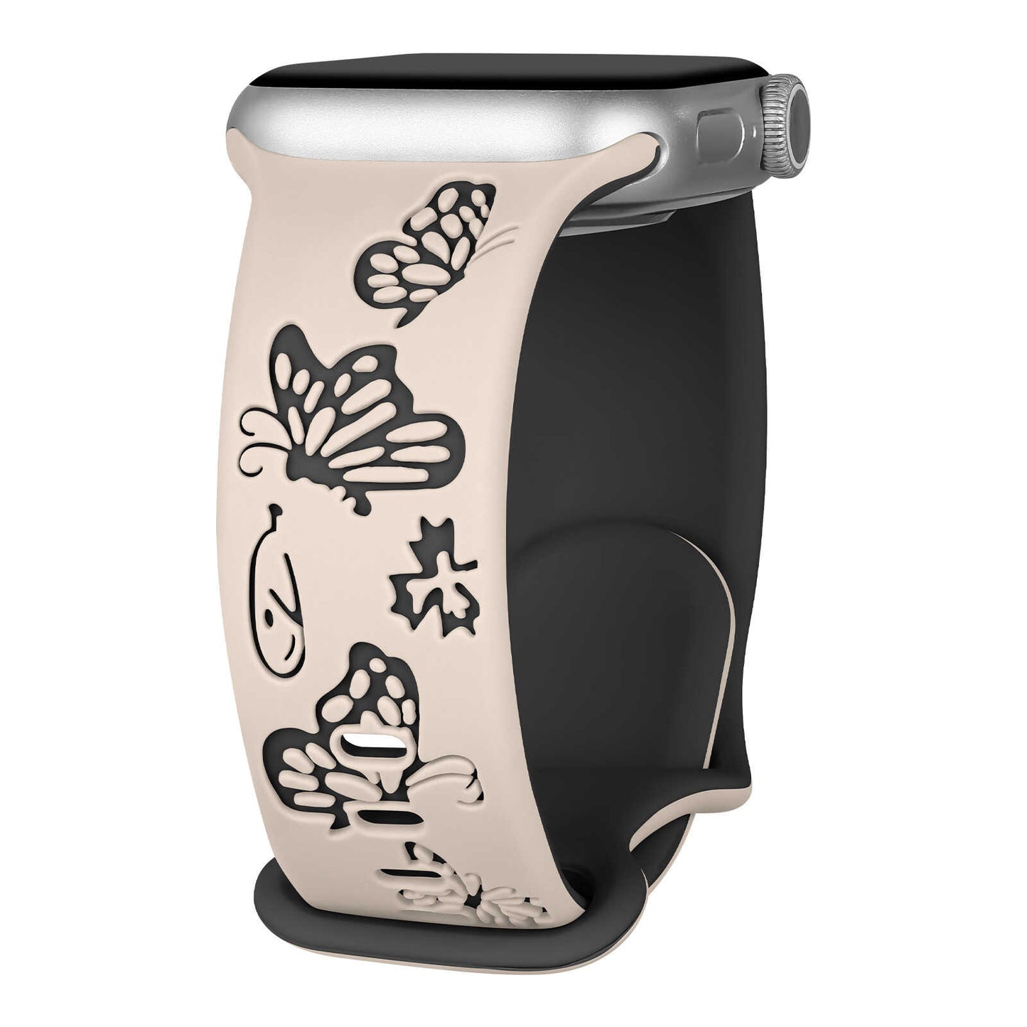 Butterfly Whisper Silicone Band for Apple Watch.
