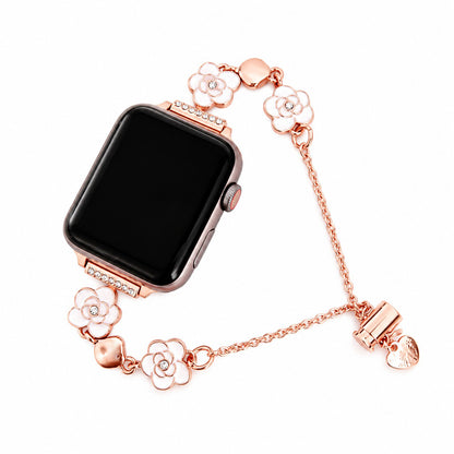 Camellia Bloom Charm Bracelet Band for Apple Watch