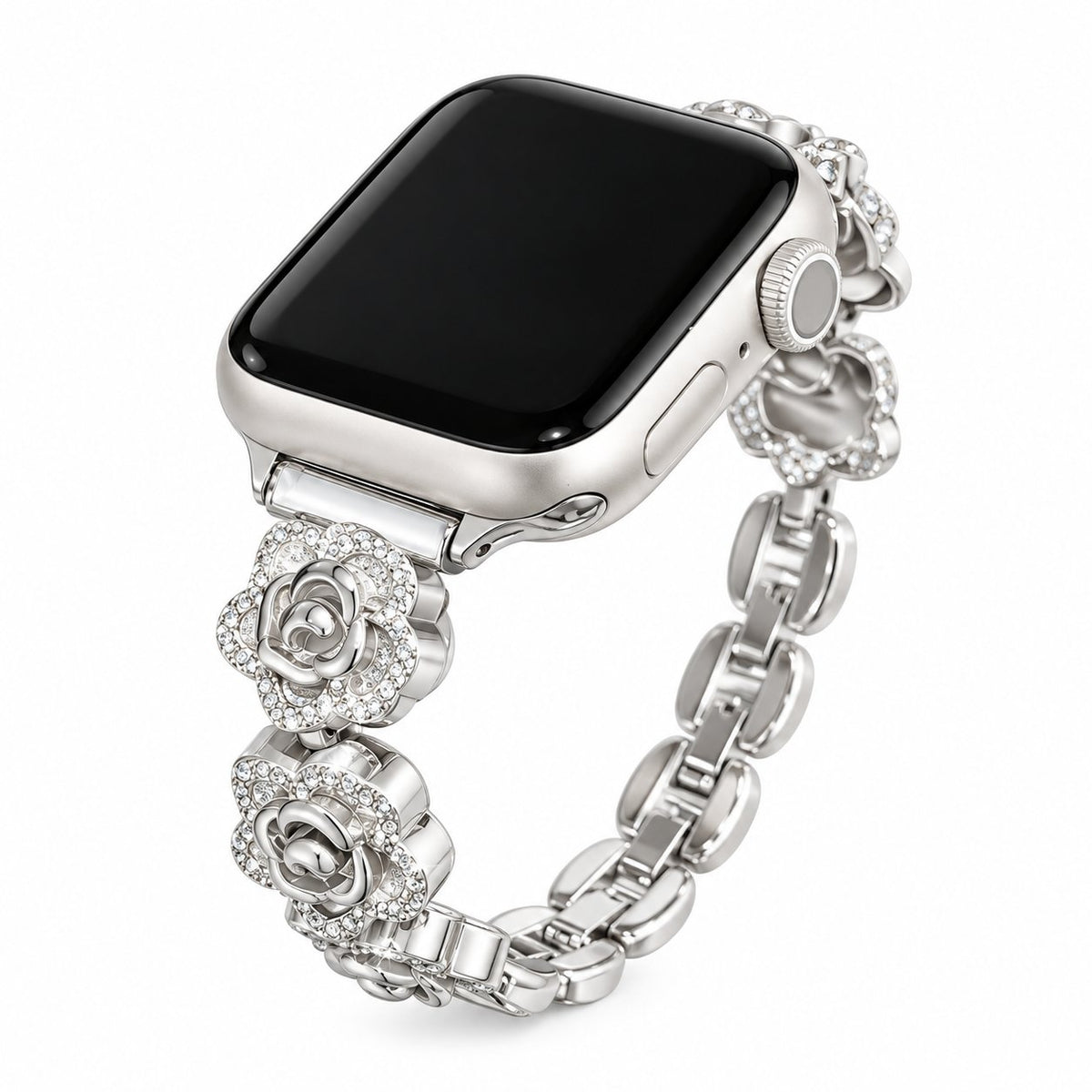 Camellia Crystal Flower Bracelet Band for Apple Watch