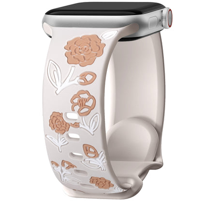 Camellia Floral Silicone Band for Apple Watch