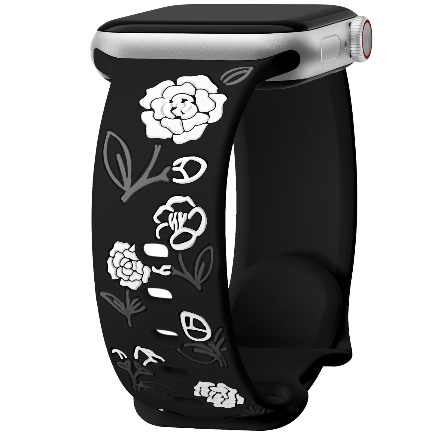 Camellia Floral Silicone Band for Apple Watch