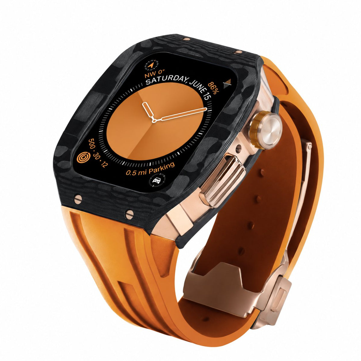 Carbon Fiber Integrated Case Band for Apple Watch