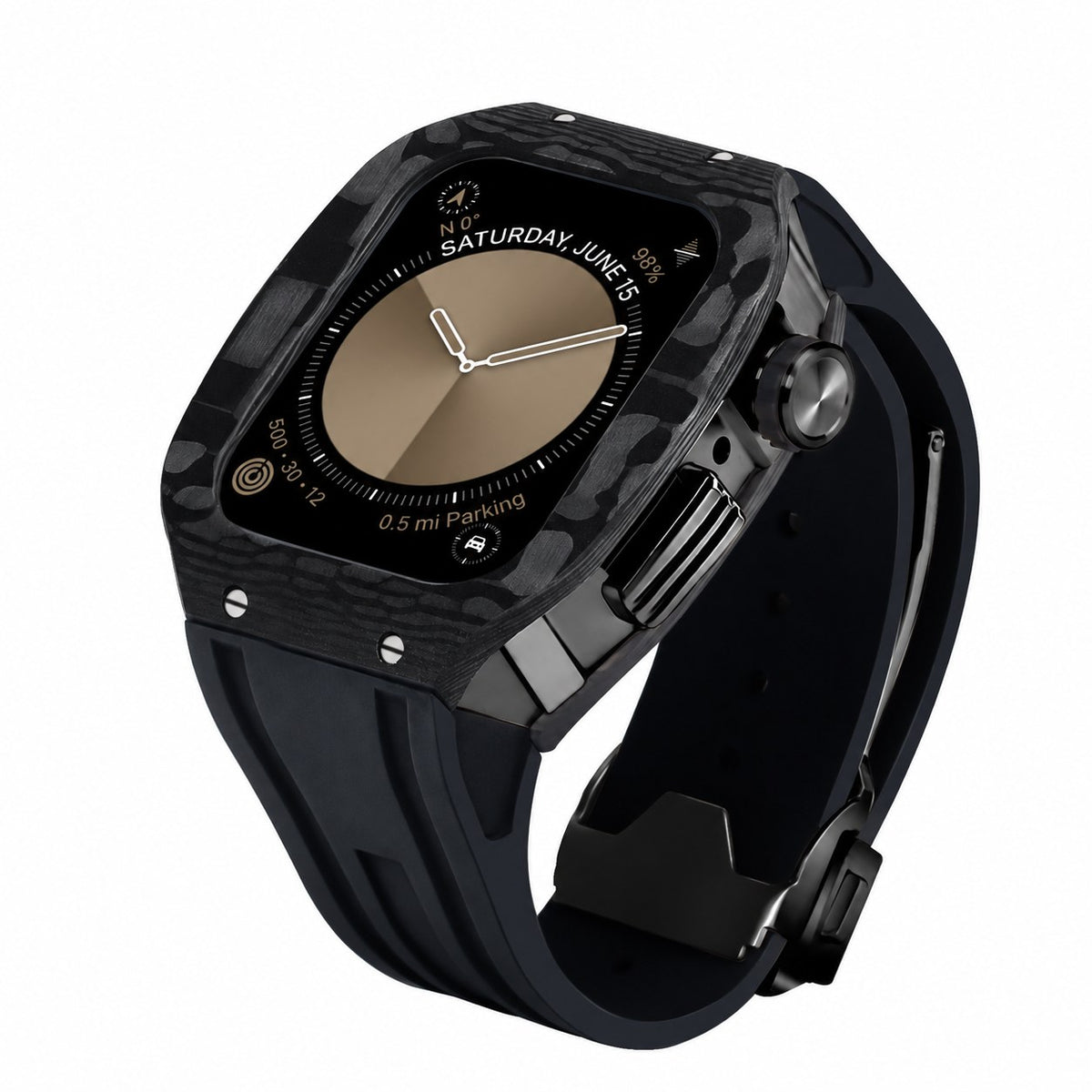 Carbon Fiber Integrated Case Band for Apple Watch