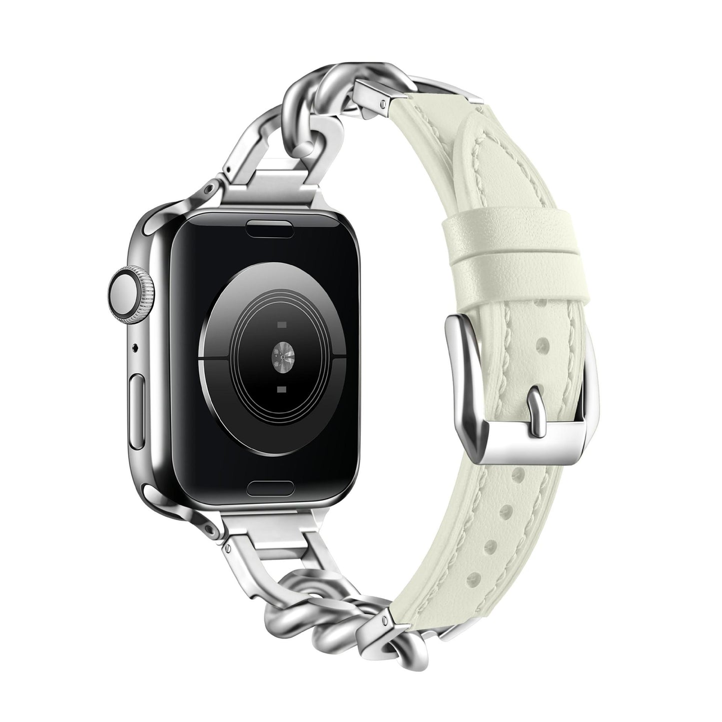 Chain Link Leather Band for Apple Watch