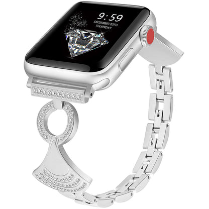 Charm Pendant Jewelry Band for Apple Watch – Elegant Crystal Bracelet Strap