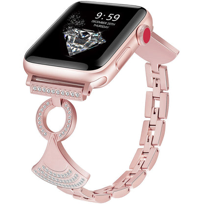 Charm Pendant Jewelry Band for Apple Watch – Elegant Crystal Bracelet Strap