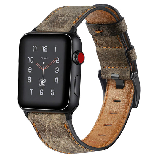 Classic Vintage Leather Watch Band for Apple Watch