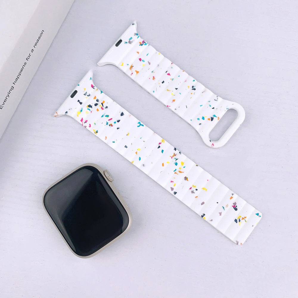 Confetti Magnetic Silicone Band for Apple Watch.