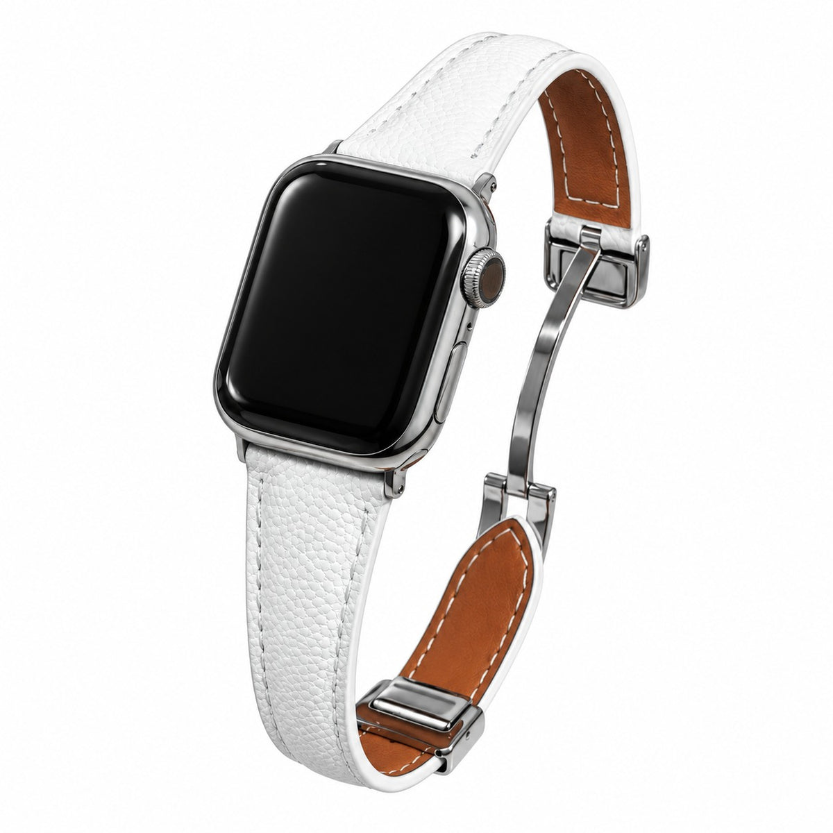 Contoured Leather Magnetic Band for Apple Watch