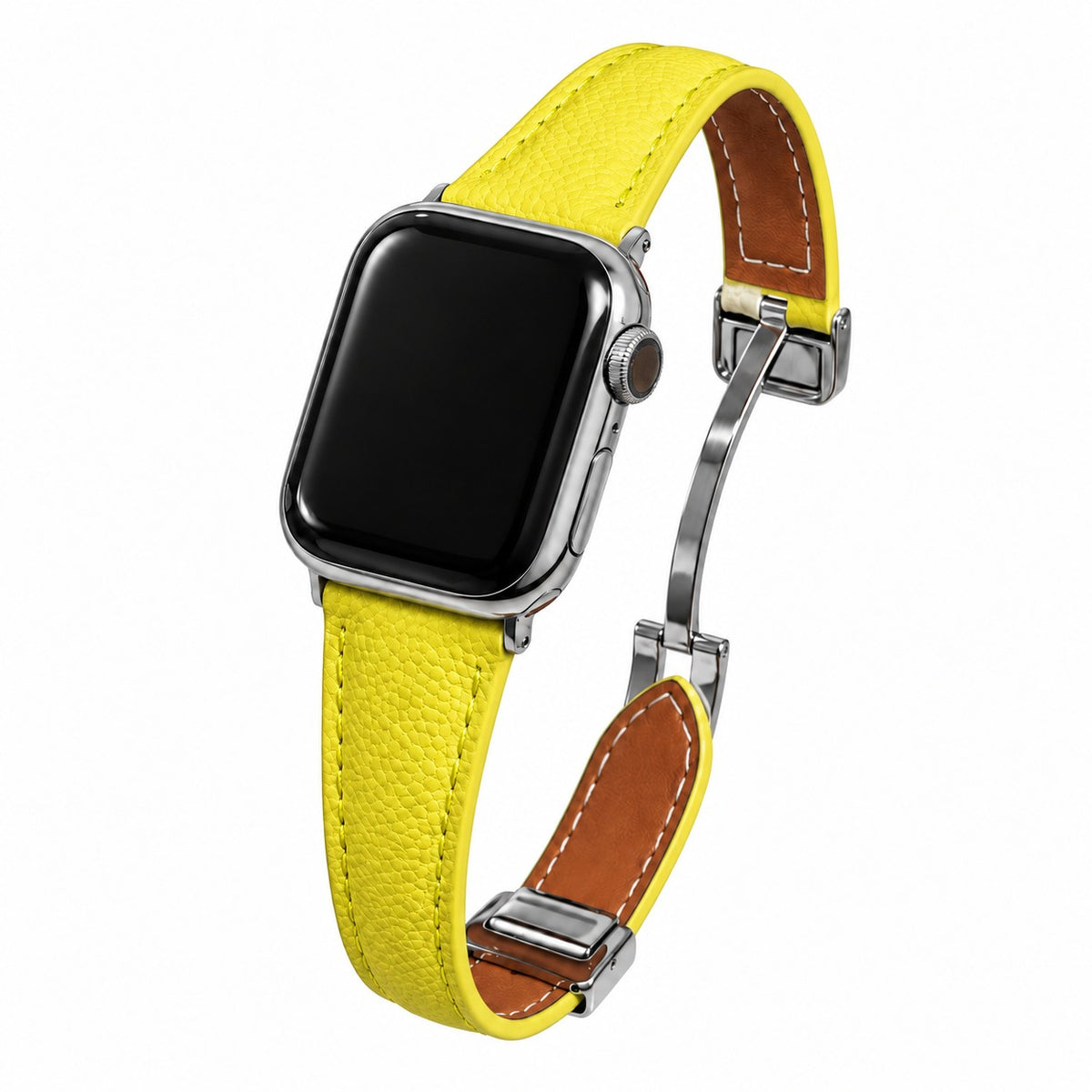 Contoured Leather Magnetic Band for Apple Watch