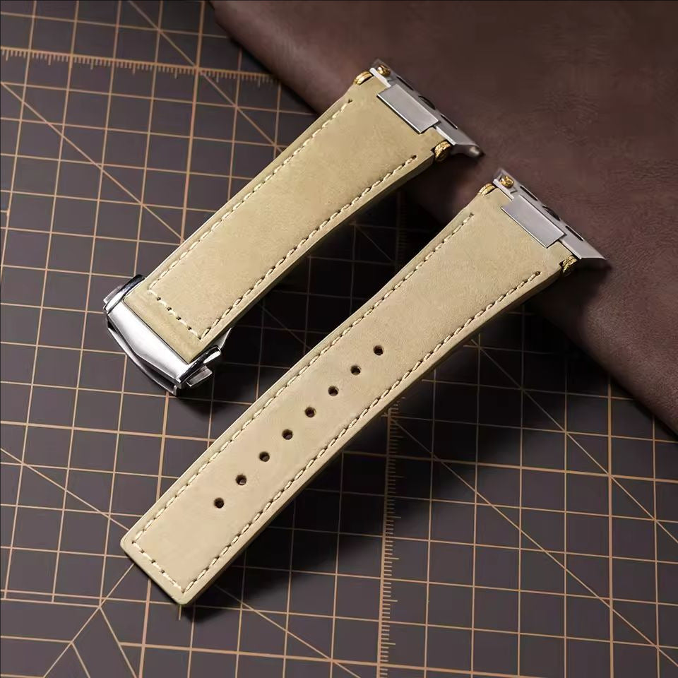 Crazy Horse Leather Band for Apple Watch Classic Vintage Look.