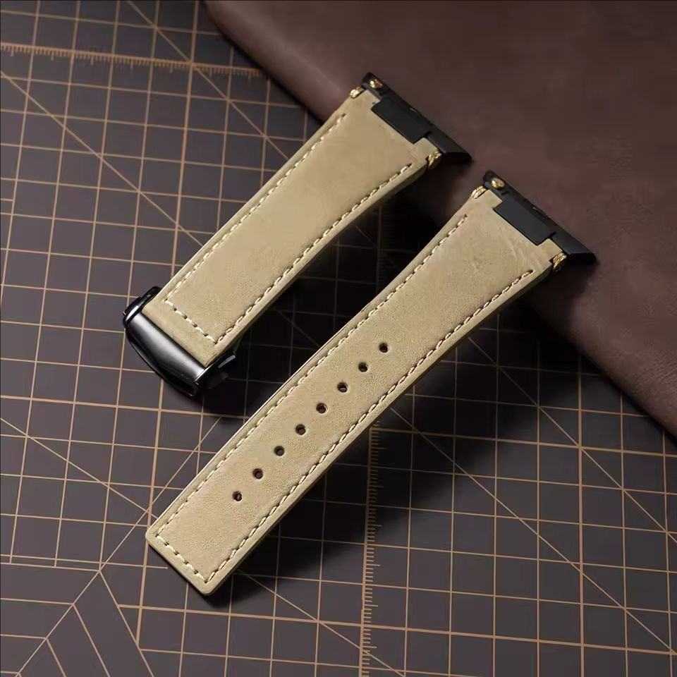 Crazy Horse Leather Band for Apple Watch Classic Vintage Look.