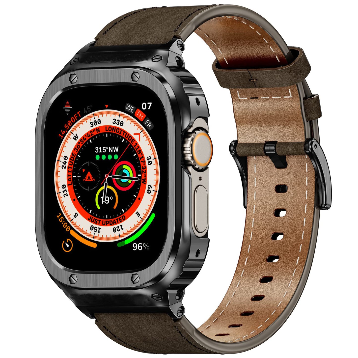 Crazy Horse Leather Integrated Case Band for Apple Watch