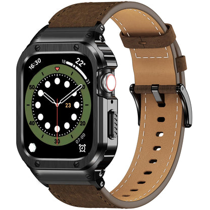 Crazy Horse Leather Integrated Case Band for Apple Watch