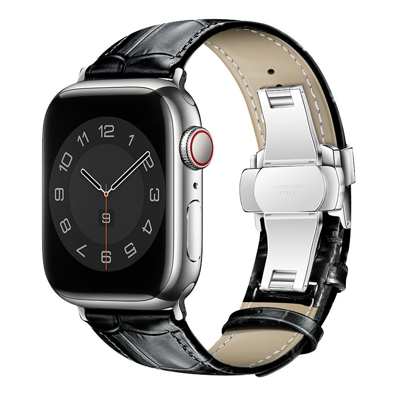 Croc-Embossed Leather Band for Apple Watch