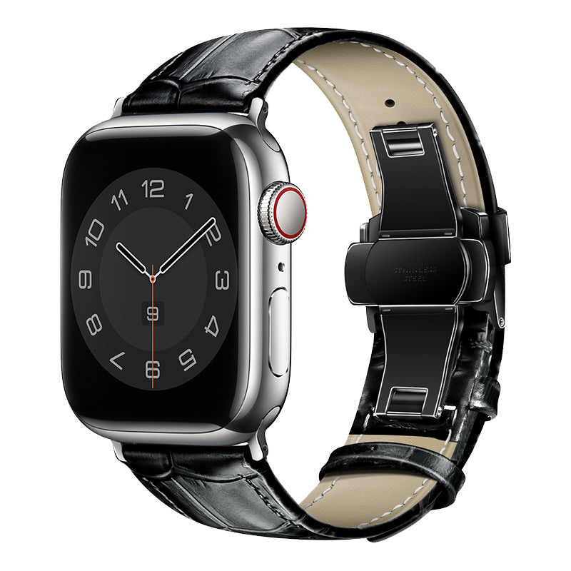 Croc-Embossed Leather Band for Apple Watch