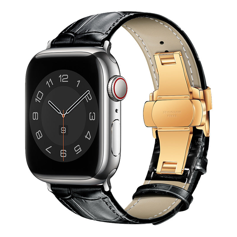 Croc-Embossed Leather Band for Apple Watch