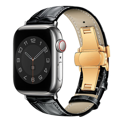 Croc-Embossed Leather Band for Apple Watch