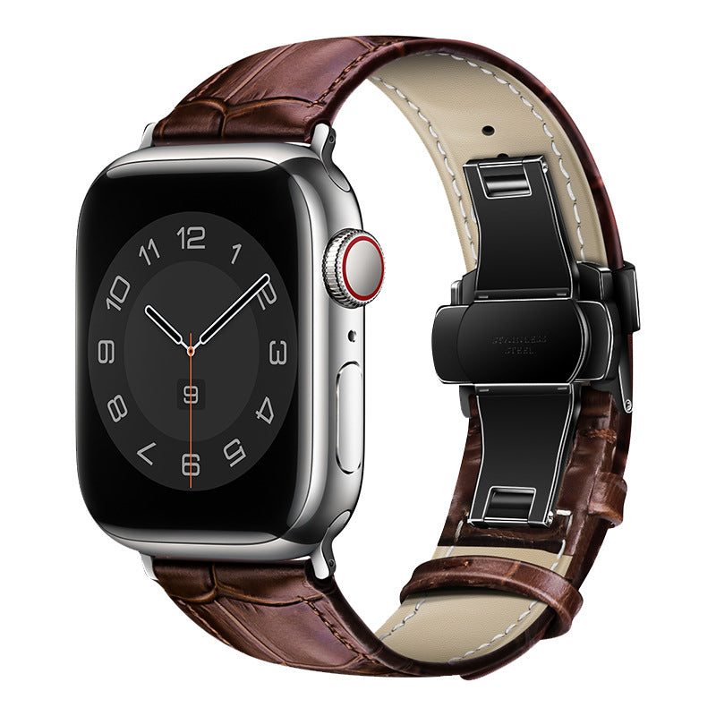 Croc-Embossed Leather Band for Apple Watch