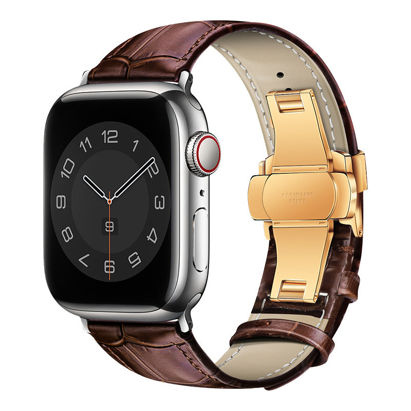 Croc-Embossed Leather Band for Apple Watch