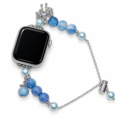 Crystal Bow Beaded Charm Bracelet Band for Apple Watch