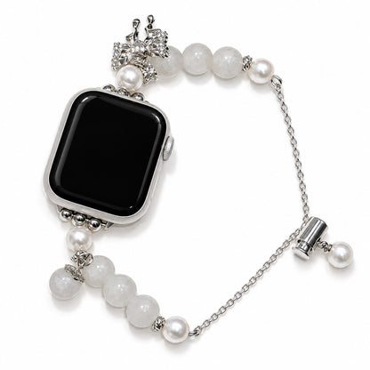 Crystal Bow Beaded Charm Bracelet Band for Apple Watch