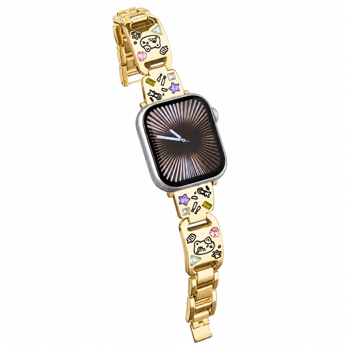 Crystal Cat Charm Metal Band for Apple Watch
