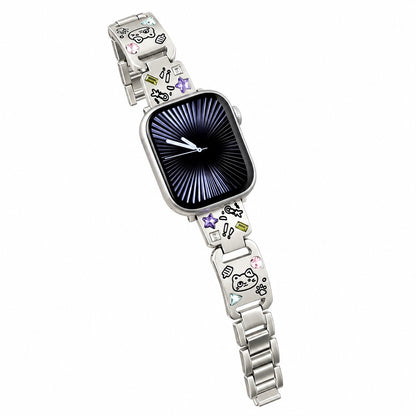Crystal Cat Charm Metal Band for Apple Watch