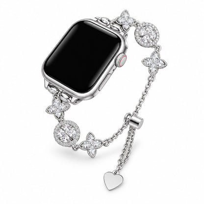 Crystal Flower Charm Bracelet Band for Apple Watch