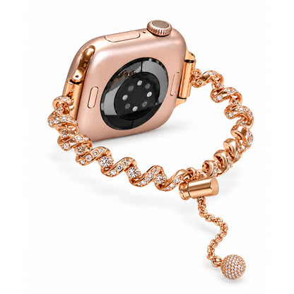 Crystal Spiral Link Bracelet Band for Apple Watch
