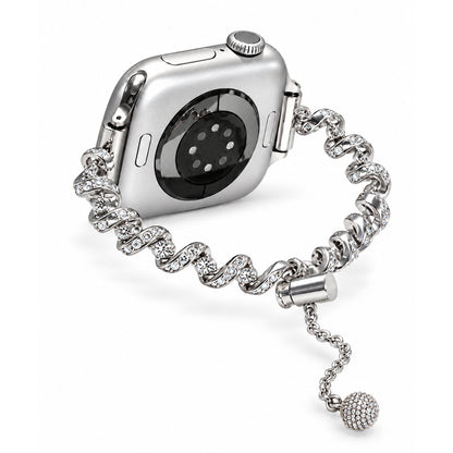 Crystal Spiral Link Bracelet Band for Apple Watch