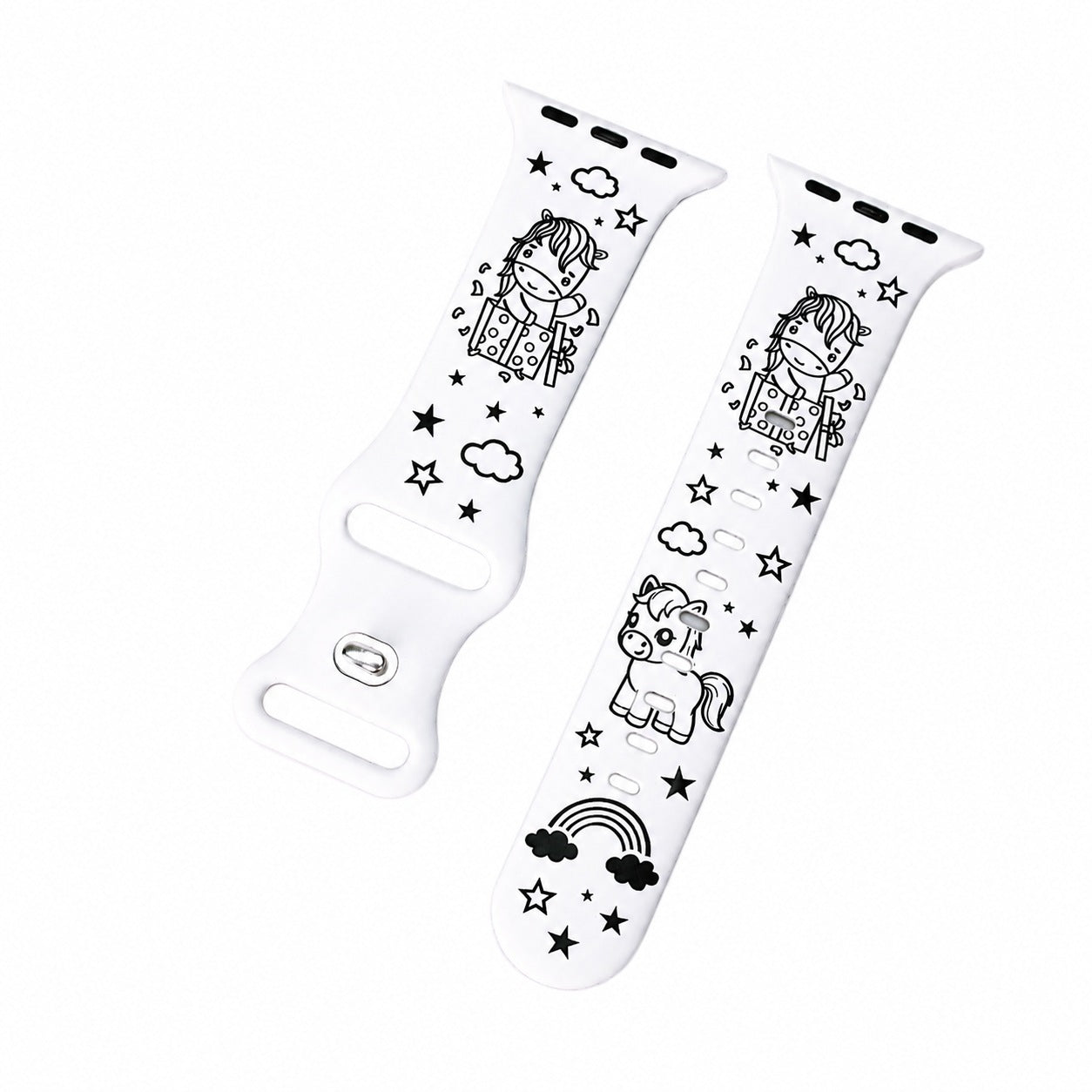 Cute Pony 3D Engraved Silicone Band for Apple Watch