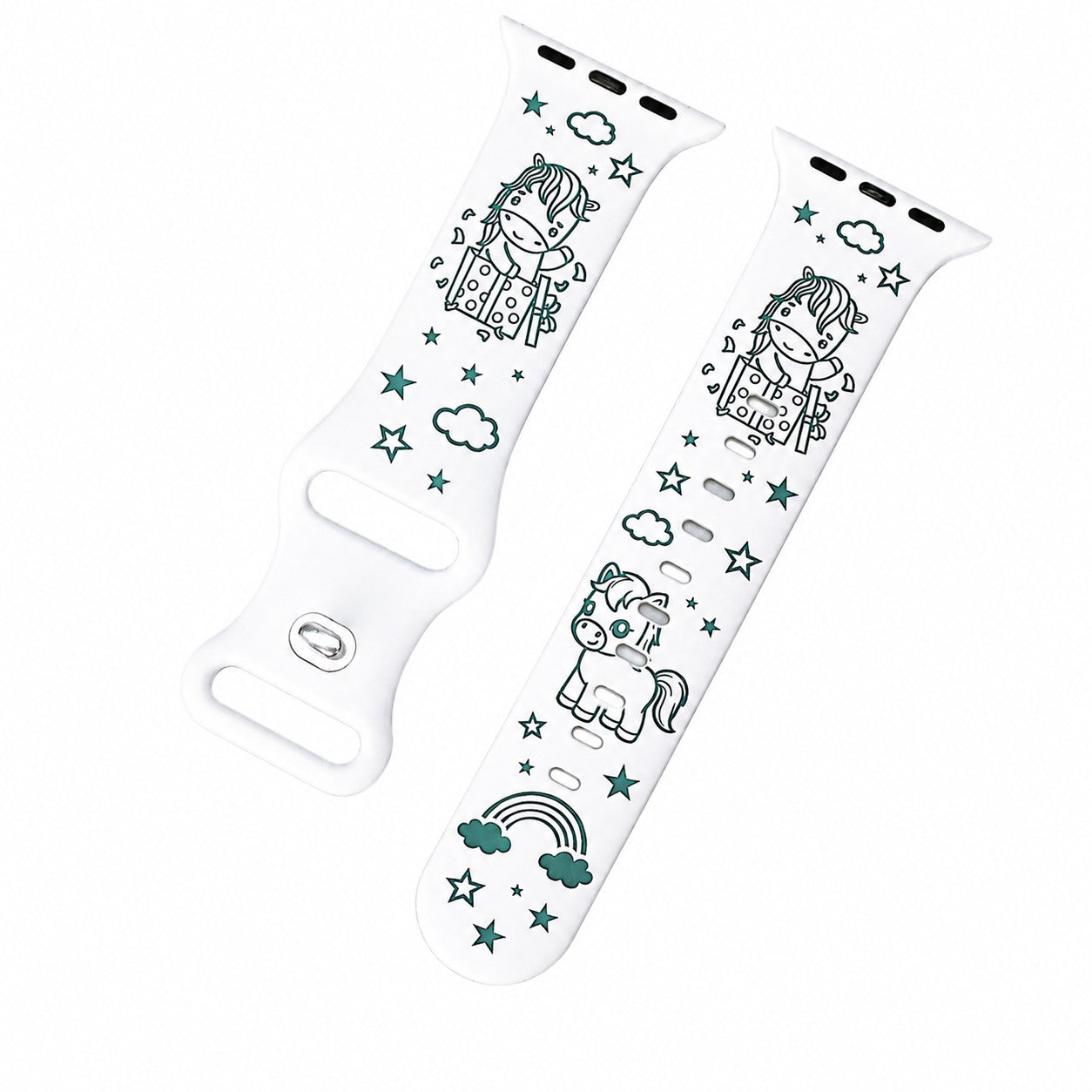 Cute Pony 3D Engraved Silicone Band for Apple Watch