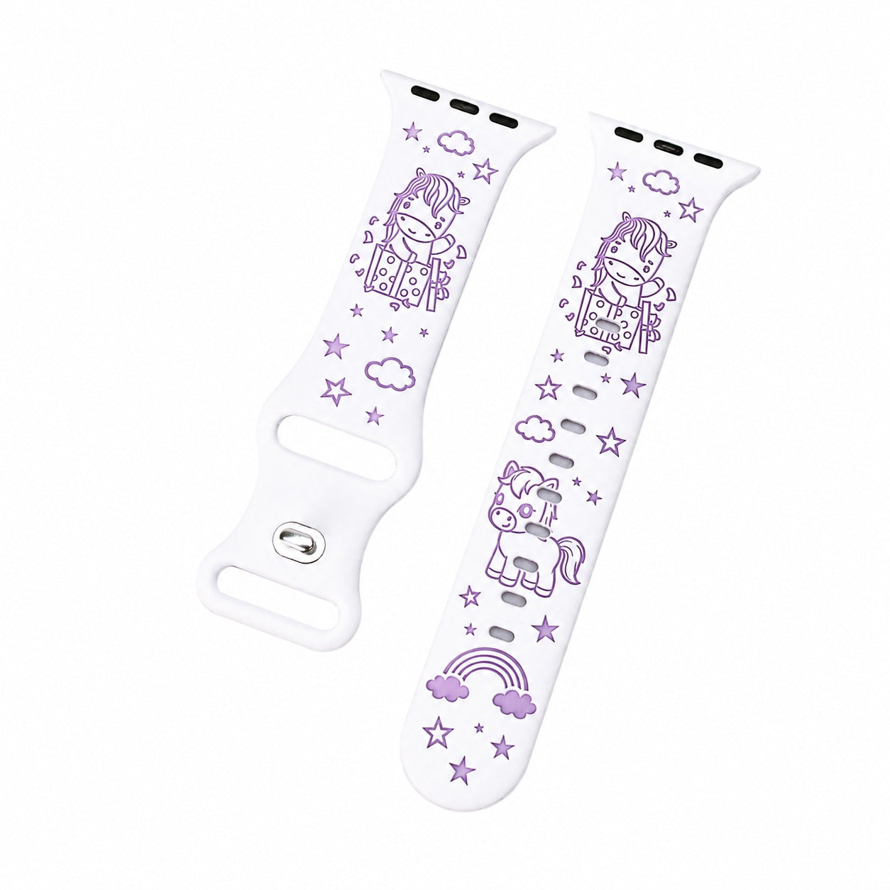 Cute Pony 3D Engraved Silicone Band for Apple Watch