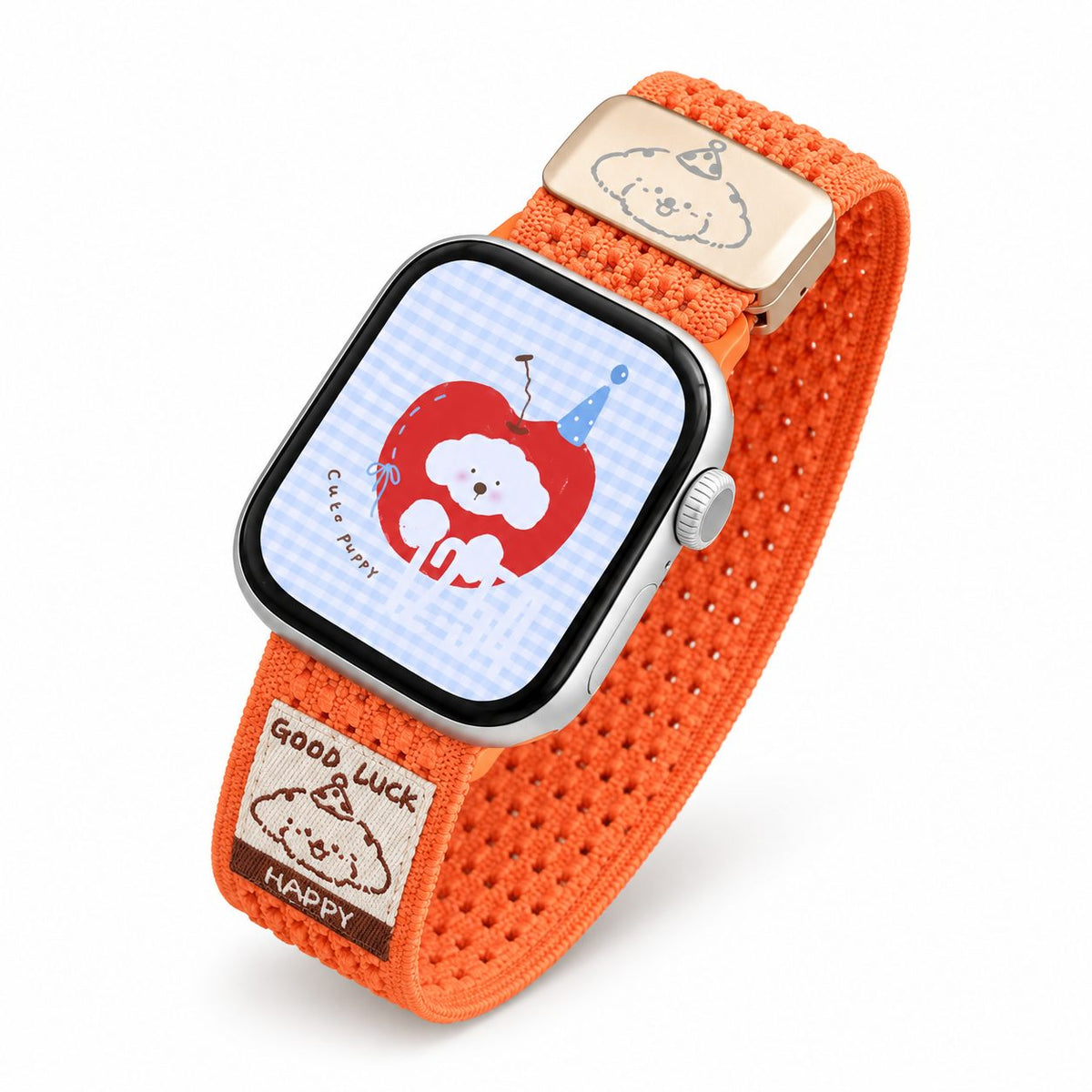 Cute Puppy Woven Nylon Band for Apple Watch