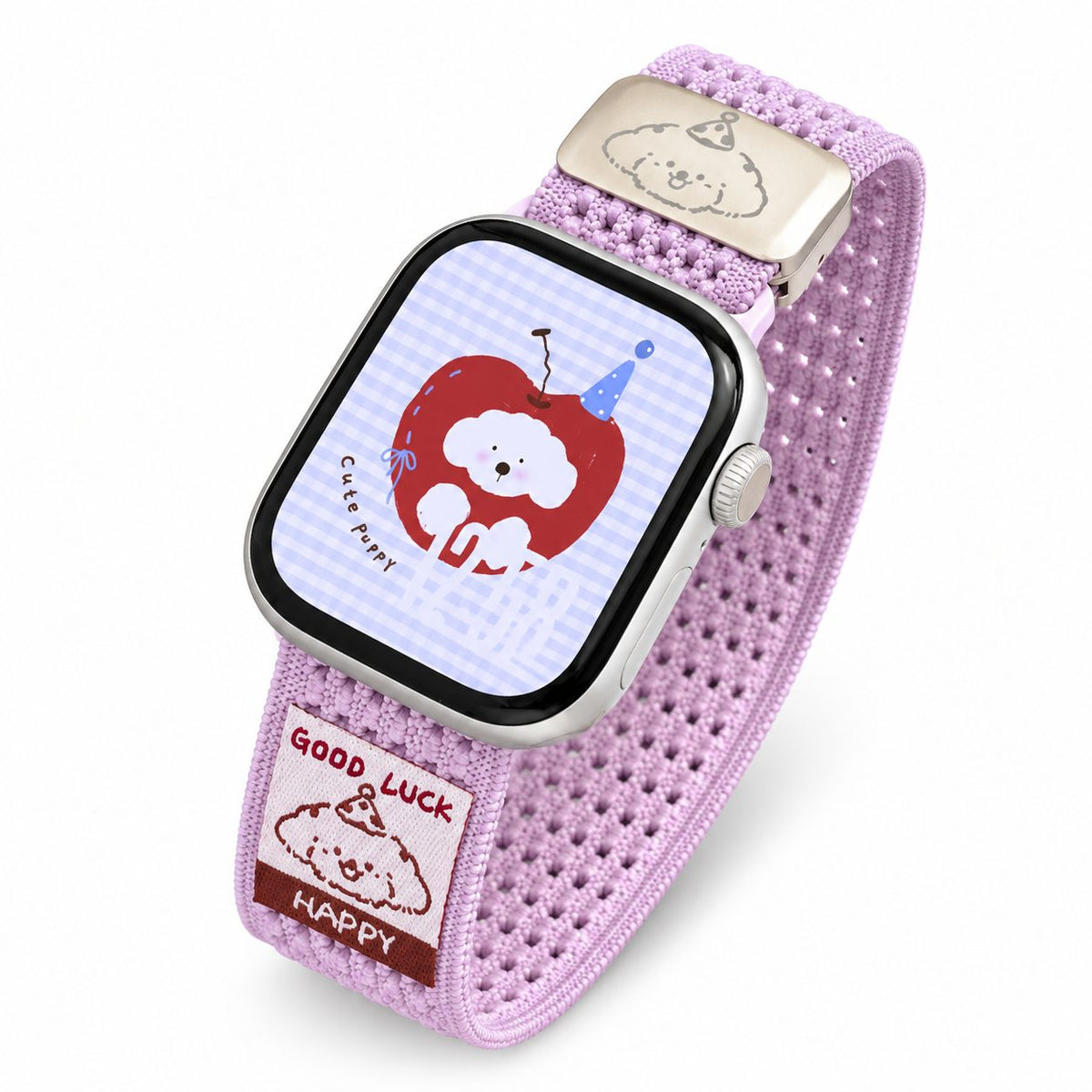 Cute Puppy Woven Nylon Band for Apple Watch