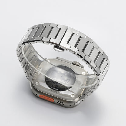 DLC-Enhanced Solid Titanium Link Bracelet for Apple Watch