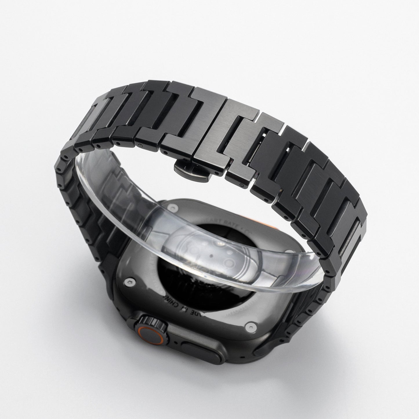 DLC-Enhanced Solid Titanium Link Bracelet for Apple Watch
