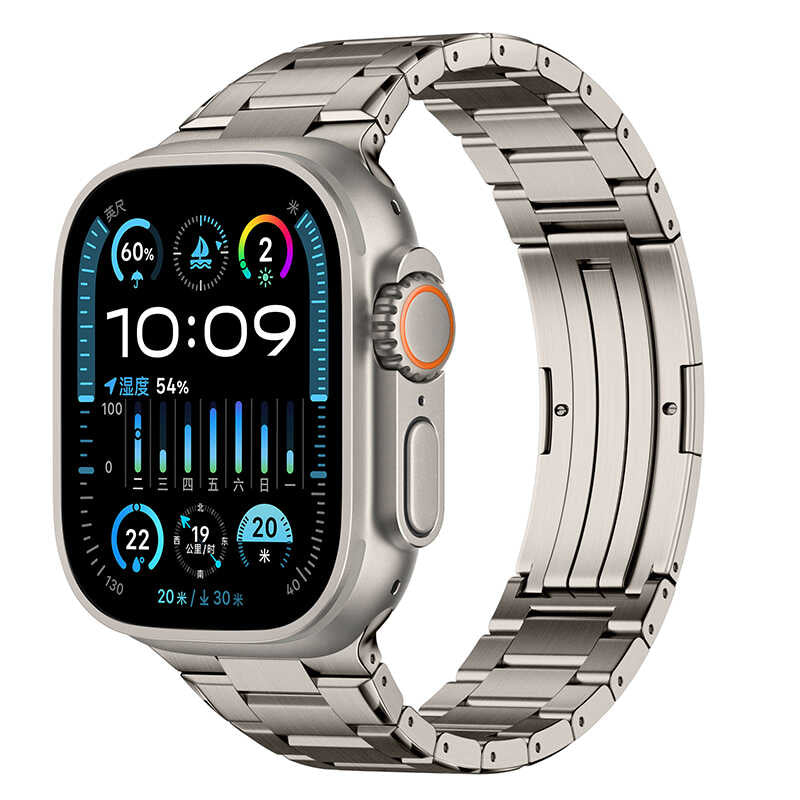 DLC Titanium Band for Apple Watch Metal Link Strap.