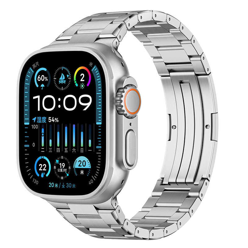 DLC Titanium Band for Apple Watch Metal Link Strap.