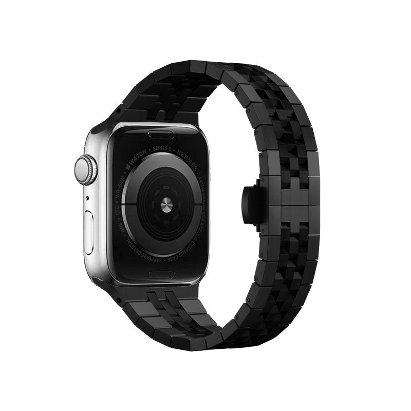 Diamond-Cut Stainless Steel Band for Apple Watch.