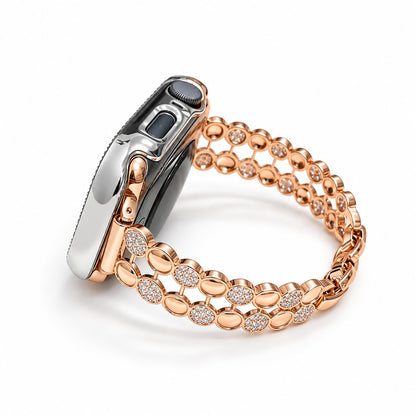 Double Row Crystal Chain Bracelet Band for Apple Watch
