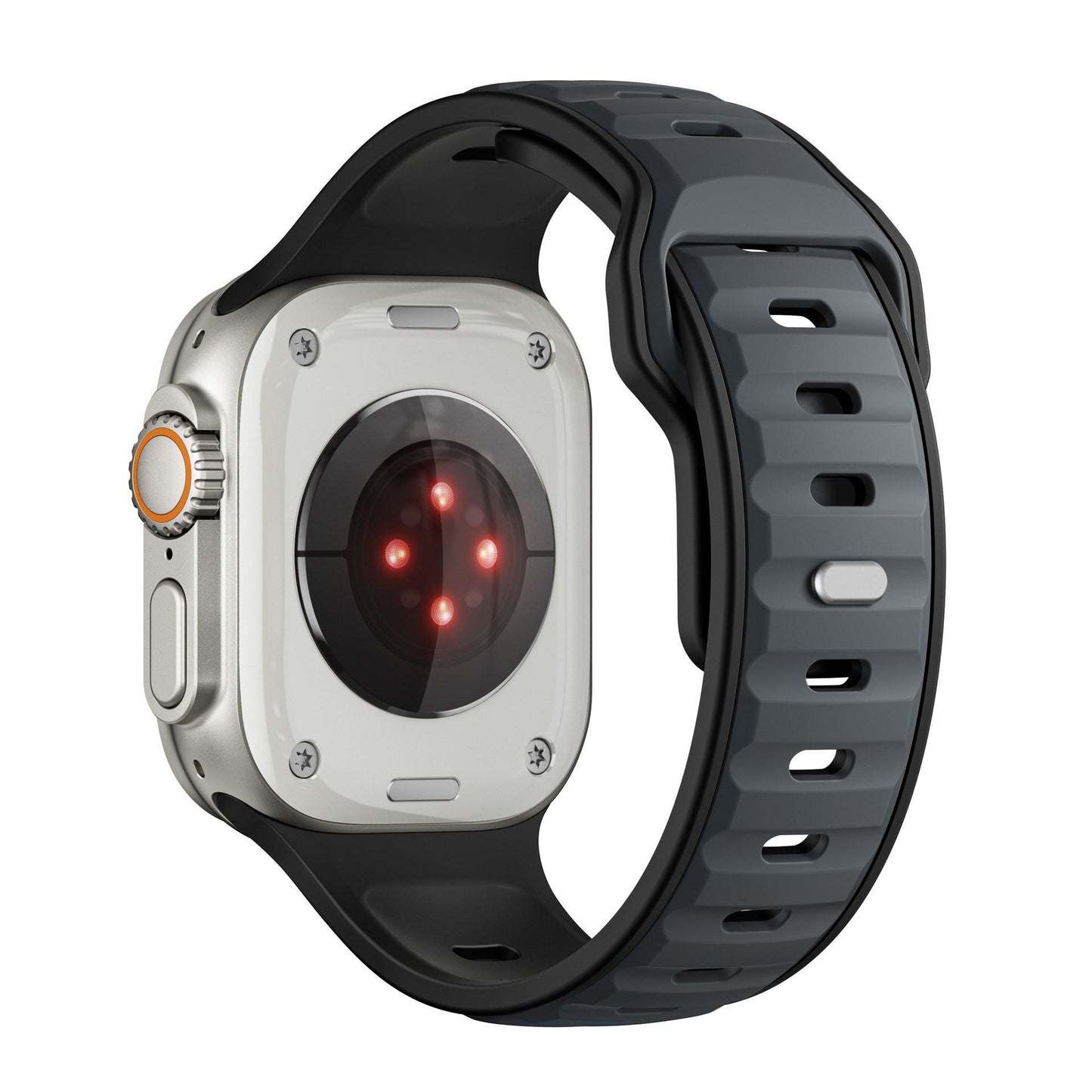 Dual-Color Silicone Band for Apple Watch – Waterproof Sport Outdoor Strap