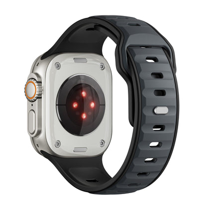 Dual-Color Silicone Band for Apple Watch – Waterproof Sport Outdoor Strap