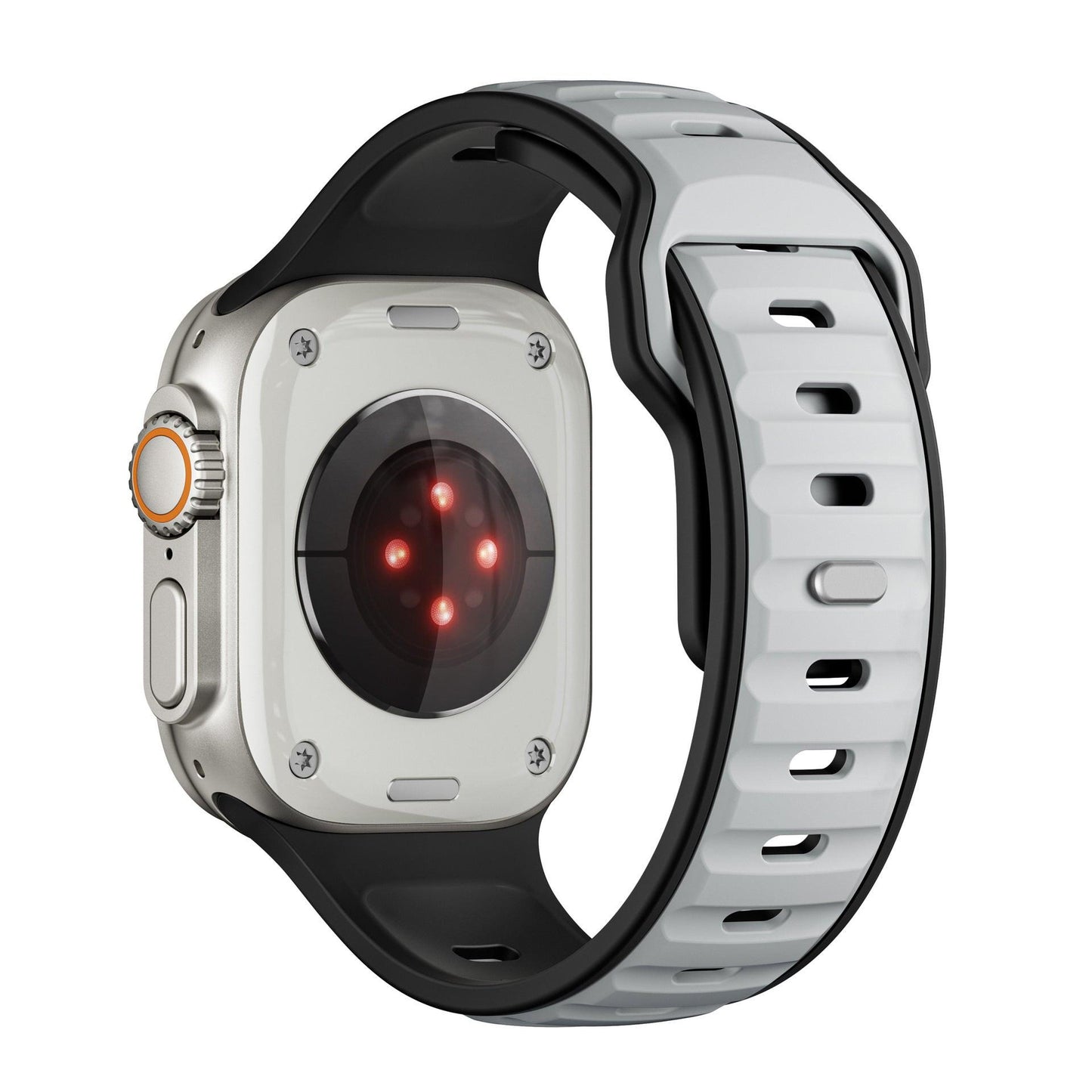 Dual-Color Silicone Band for Apple Watch – Waterproof Sport Outdoor Strap