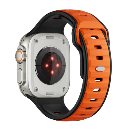 Dual-Color Silicone Band for Apple Watch – Waterproof Sport Outdoor Strap