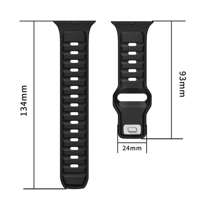 Dual-Color Silicone Band for Apple Watch – Waterproof Sport Outdoor Strap