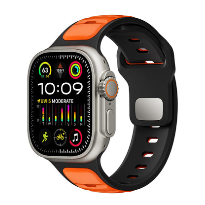 Dual-Color Silicone Band for Apple Watch – Waterproof Sport Outdoor Strap