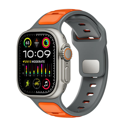 Dual-Color Silicone Band for Apple Watch – Waterproof Sport Outdoor Strap