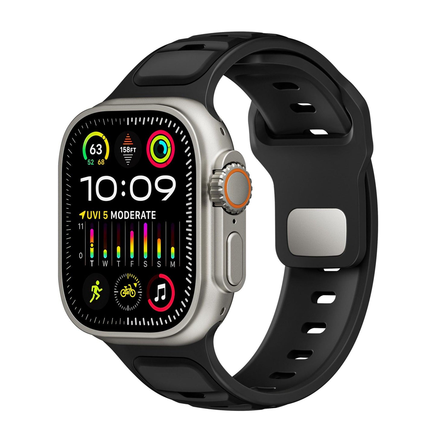 Dual-Color Silicone Band for Apple Watch – Waterproof Sport Outdoor Strap